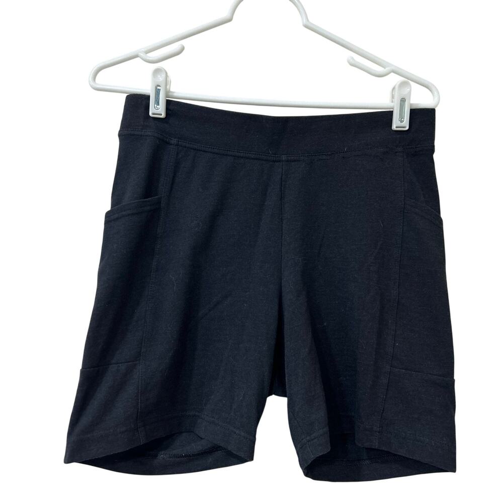 Old Navy Womens Size Large Black Jack High Waisted Slub Knit Biker Shorts